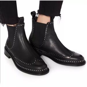 Rag & Bone Black Studded Benson Boot size 37.5
